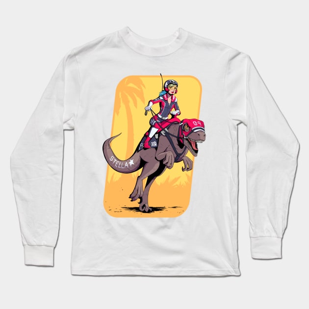 Dino Racer Long Sleeve T-Shirt by mauriciomorali